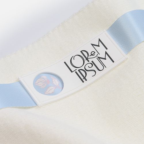 Лейбл из ПВХ с вырубкой «Круг», белый