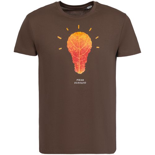 Футболка «Осенило», шоколадно-коричневая Футболка «Осенило», шоколадно-коричневая