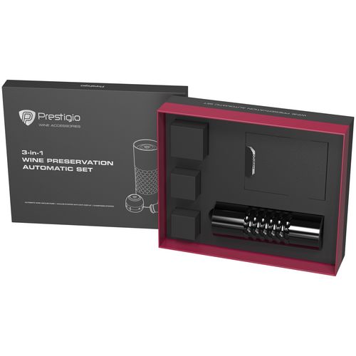Набор для хранения вина Prestigio, черный Набор для хранения вина Prestigio, черный