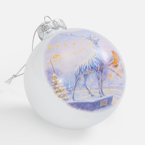 Елочный шар Finery Gloss, 8 см, глянцевый белый