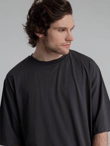 Футболка оверсайз Slope, темно-серая Футболка оверсайз Slope, темно-серая