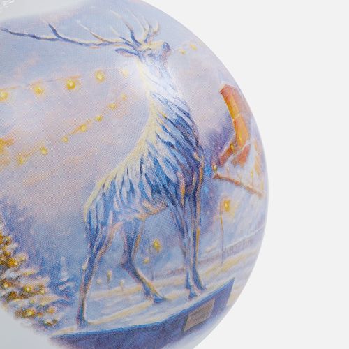 Елочный шар Finery Gloss, 8 см, глянцевый белый