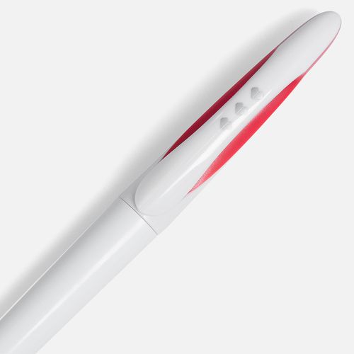 Ручка шариковая Nave, белая с красным