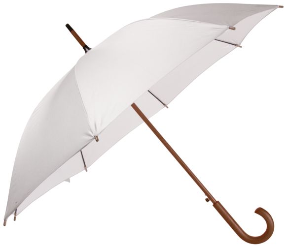 Зонт-трость Unit Standard со светлой ручкой, серебристый