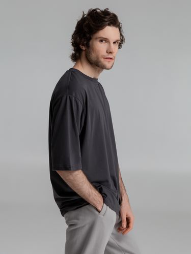 Футболка оверсайз Slope, темно-серая Футболка оверсайз Slope, темно-серая