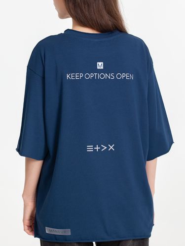 Футболка оверсайз Vozduh 2.0, темно-синяя