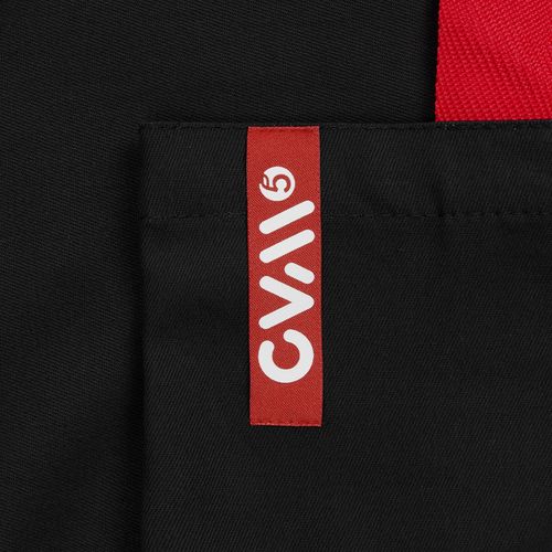 Холщовая сумка BrighTone, черная с красными ручками