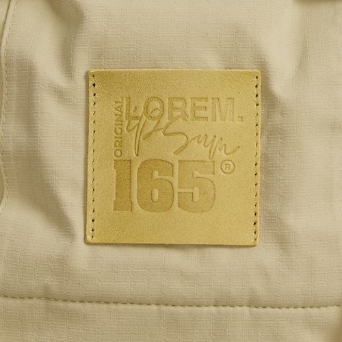 Лейбл кожаный Pasek, L, бежевый