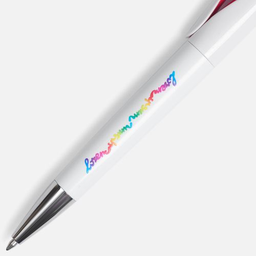 Ручка шариковая Nave, белая с красным