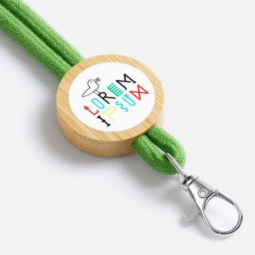 Шнурок для бейджа Tube Wood, зеленый