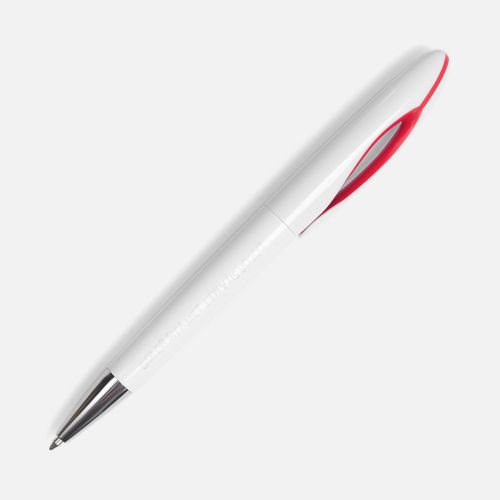 Ручка шариковая Nave, белая с красным