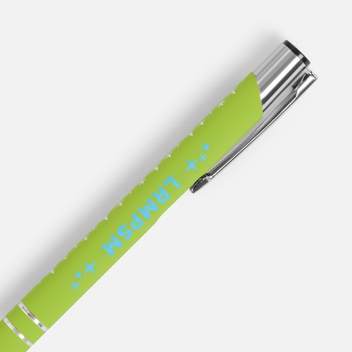 Ручка шариковая Keskus Soft Touch, зеленое яблоко