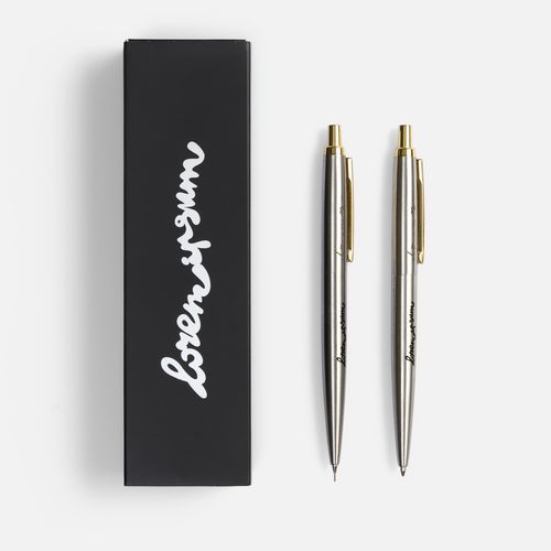 Набор из механического карандаша и ручки Poetica, золотистый