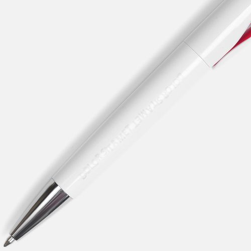 Ручка шариковая Nave, белая с красным