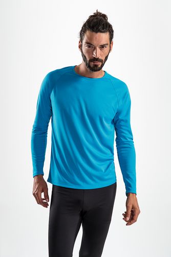 Футболка с длинным рукавом Sporty LSL Men, ярко-синяя Футболка с длинным рукавом Sporty LSL Men, ярко-синяя