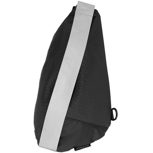 Сумка кросс-боди tagBag со светоотражающим элементом, черная Сумка кросс-боди tagBag со светоотражающим элементом, черная
