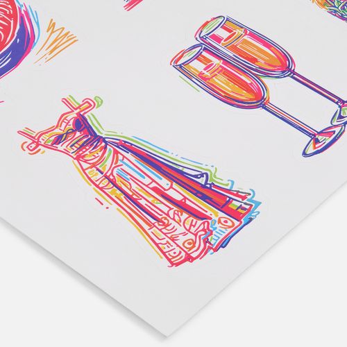 Наклейки ПВХ Sticker Pack на заказ, M Наклейки ПВХ Sticker Pack на заказ, M