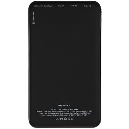 Аккумулятор All Day Compact PD 20000 мAч, черный Аккумулятор All Day Compact PD 20000 мAч, черный