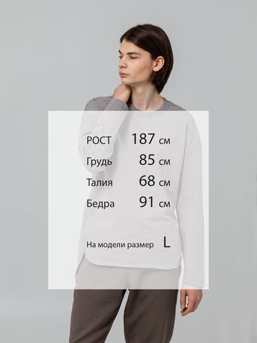 Футболка с длинным рукавом Kosmos 1.0, серая Футболка с длинным рукавом Kosmos 1.0, серая