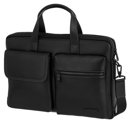 Сумка для ноутбука Santiago Pockets, черная Сумка для ноутбука Santiago Pockets, черная