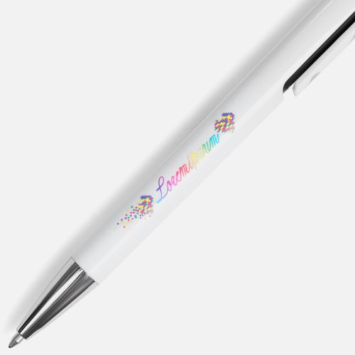 Ручка шариковая Dominanta, белая с черным