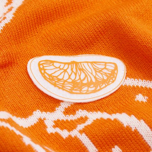 Плед Citrion, оранжево-белый