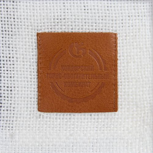 Лейбл кожаный Sinatu, L, горчичный