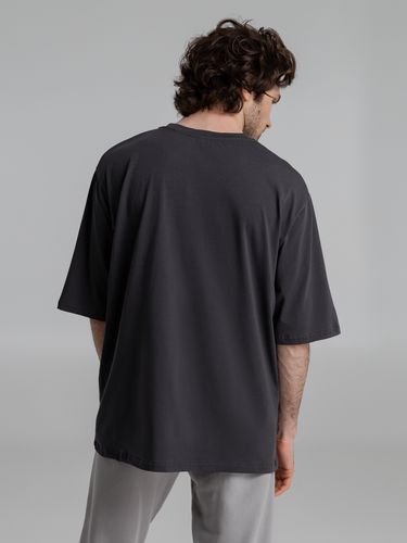 Футболка оверсайз Slope, темно-серая Футболка оверсайз Slope, темно-серая