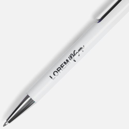 Ручка шариковая Dominanta, белая с черным