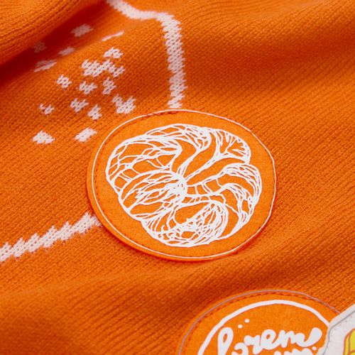 Плед Citrion, оранжево-белый