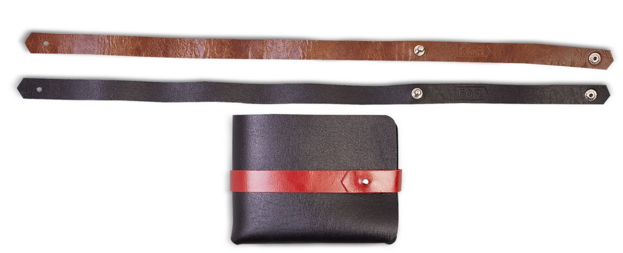 Кошелек Leaf, черный с красным Кошелек Leaf, черный с красным