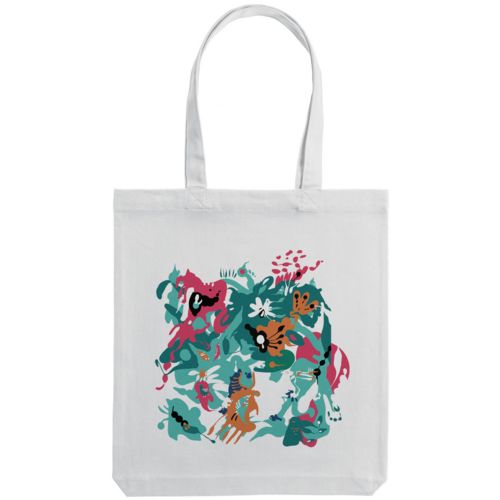 Холщовая сумка Floral, молочно-белая Холщовая сумка Floral, молочно-белая