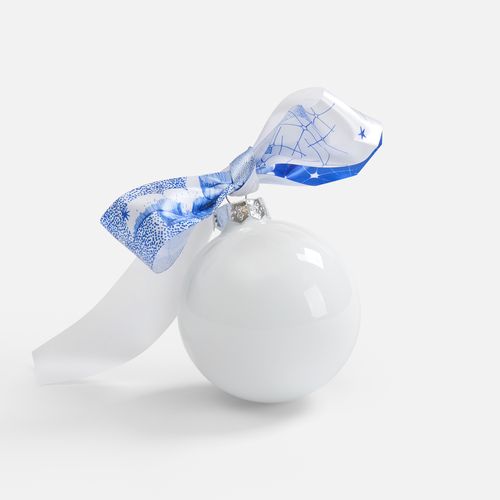 Елочный шар Finery Gloss, 8 см, глянцевый белый Елочный шар Finery Gloss, 8 см, глянцевый белый