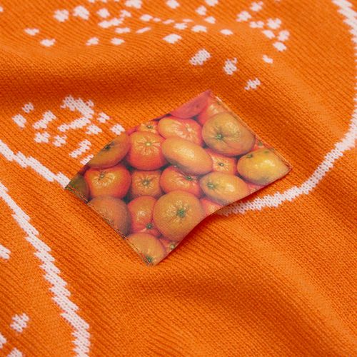 Плед Citrion, оранжево-белый