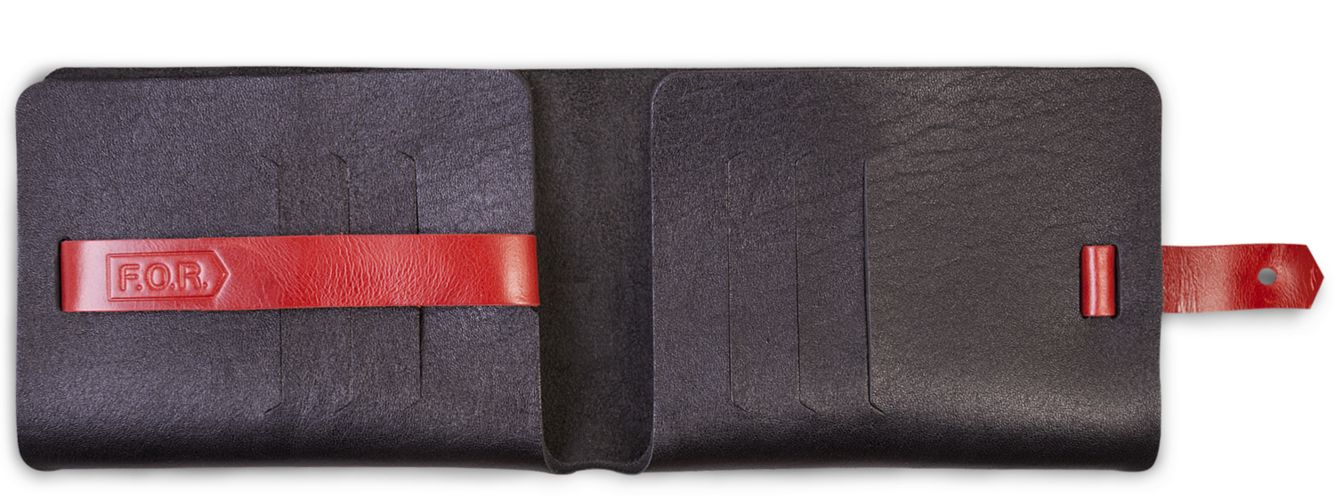 Кошелек Leaf, черный с красным Кошелек Leaf, черный с красным