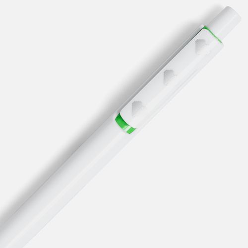 Ручка шариковая Dominanta, белая с зеленым