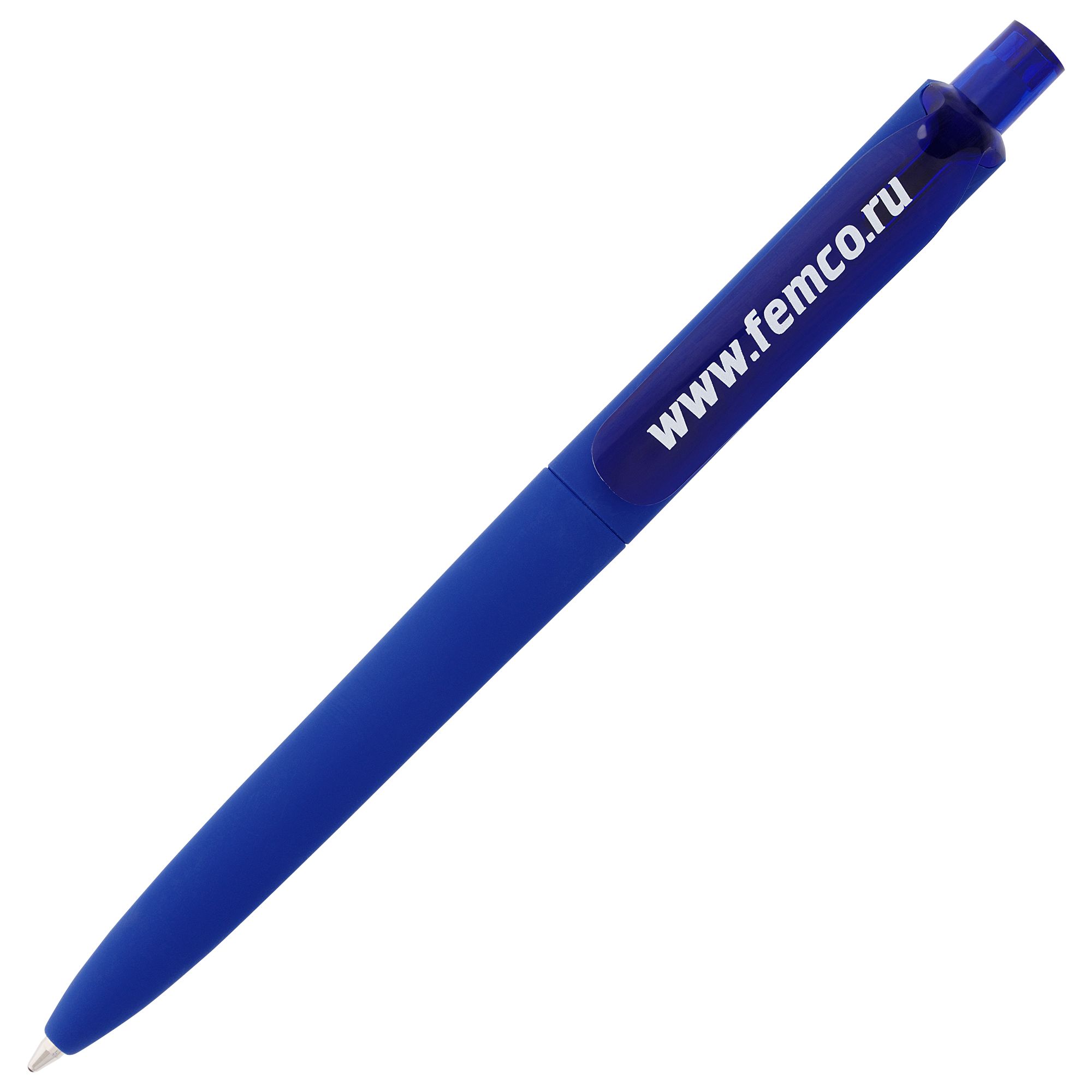 Ручка шариковая Prodir DS8 PRR-Т Soft Touch, синяя