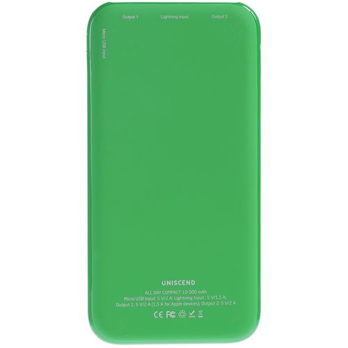 Внешний аккумулятор Uniscend All Day Compact 10000 мАч, зеленый Внешний аккумулятор Uniscend All Day Compact 10000 мАч, зеленый