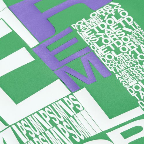 Манишка Member, зеленая с белым