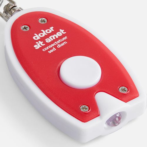 Брелок-фонарик Vivid, ver.2, красный с белым