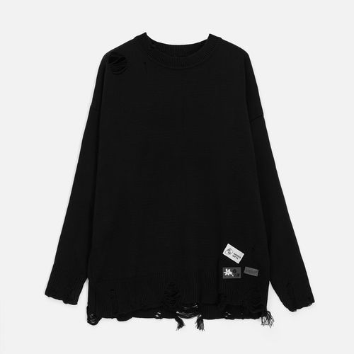Джемпер оверсайз унисекс Grunge, черный Джемпер оверсайз унисекс Grunge, черный
