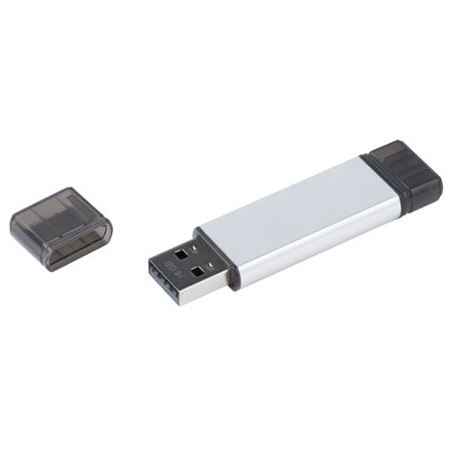 Флешка Uniscend Doubles, с Micro USB, серебристая 16 Гб Флешка Uniscend Doubles, с Micro USB, серебристая 16 Гб