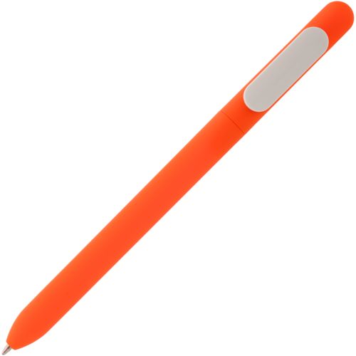 Ручка шариковая Swiper Soft Touch, неоново-оранжевая с белым Ручка шариковая Swiper Soft Touch, неоново-оранжевая с белым