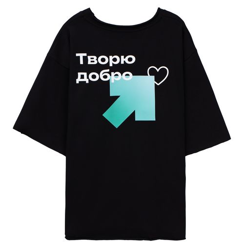 Футболка оверсайз Vozduh 2.0, черная