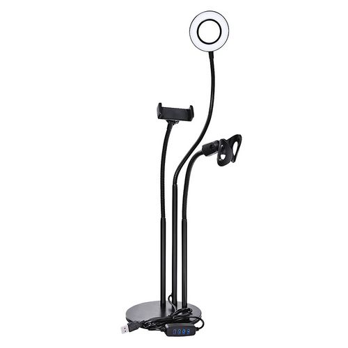 LED лампа Selfie с держателем для мобильного телефона и микрофона LED лампа Selfie с держателем для мобильного телефона и микрофона