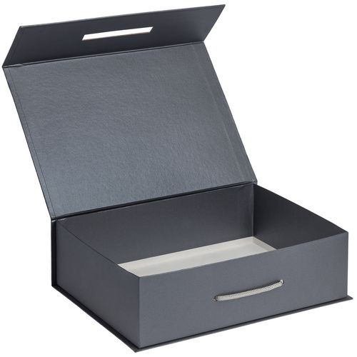 Коробка Case, подарочная, темно-серебристая Коробка Case, подарочная, темно-серебристая