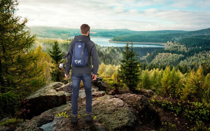 Складной рюкзак Bagpack, синий Складной рюкзак Bagpack, синий