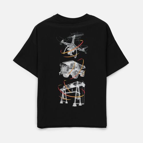 Футболка унисекс оверсайз T3, черная