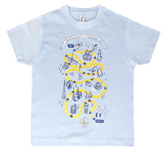 Футболка детская Regent Kids 150, голубая Футболка детская Regent Kids 150, голубая