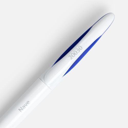 Ручка шариковая Nave, белая с зеленым